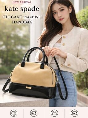 kate spade New York Two tone dome satchel crossbody top handle bag
